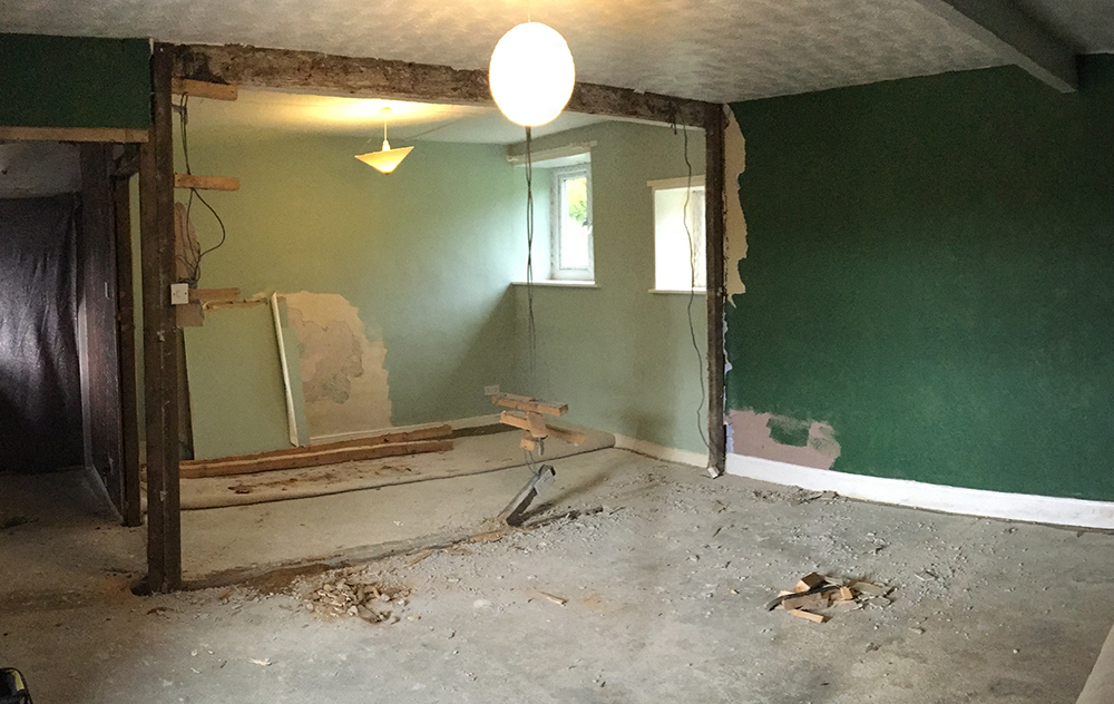 The demolition begins